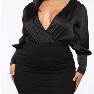 “Made It To The Top Mini Dress” - Black ; Fashion Nova